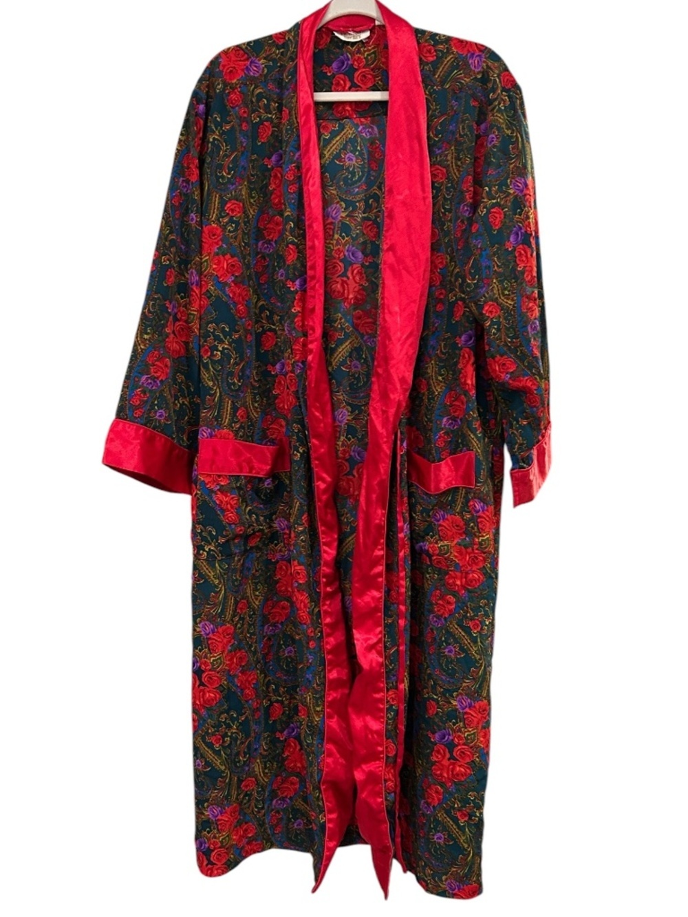Vintage Victoria's Secret Gold Label Kimono Long Floral Robe Size Medium